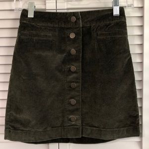 Aritzia Wilfred Free Corduroy Mini Skirt